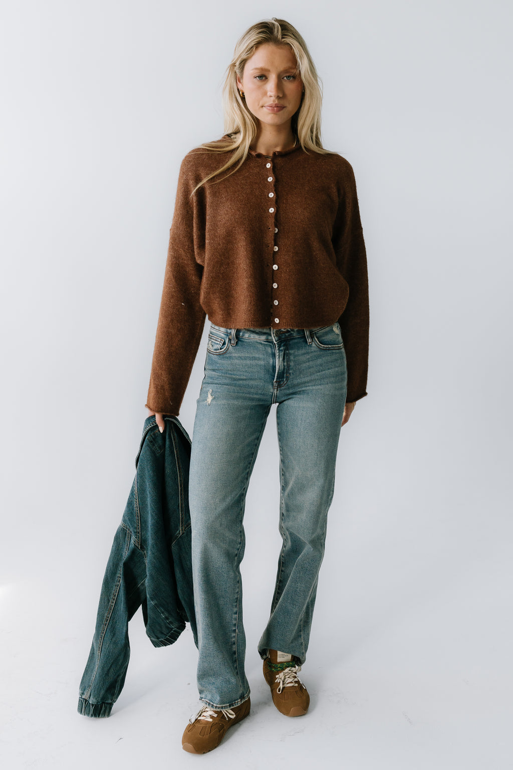 Maci Cardigan in Brown