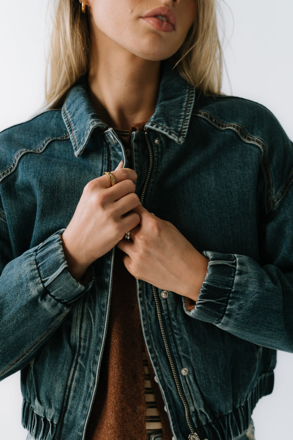 Rosette Denim Jacket - FINAL SALE