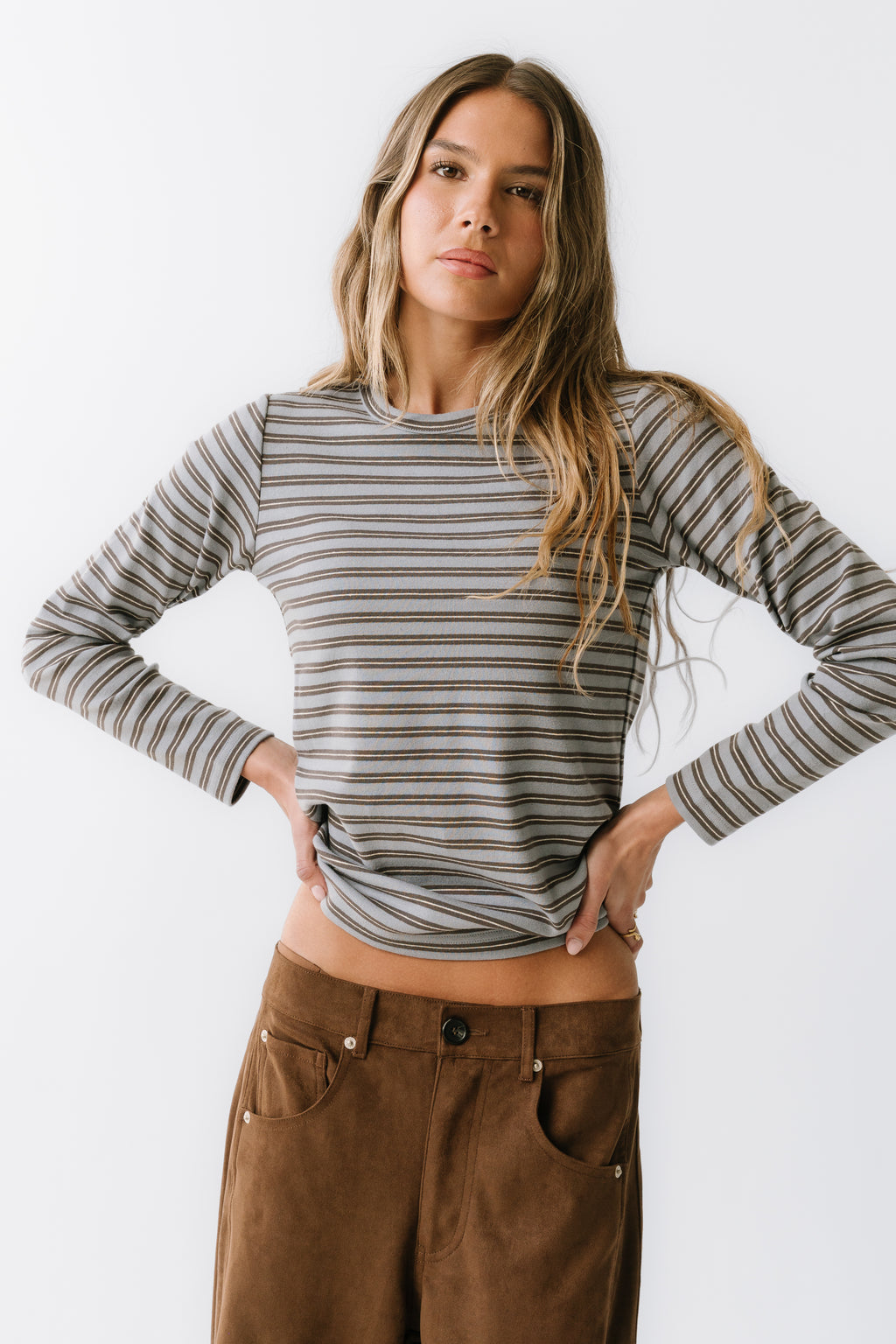 Makayla Shirt in Striped Blue