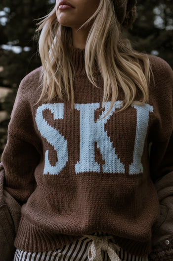 Ski Knit Sweater in Brown - FINAL SALE