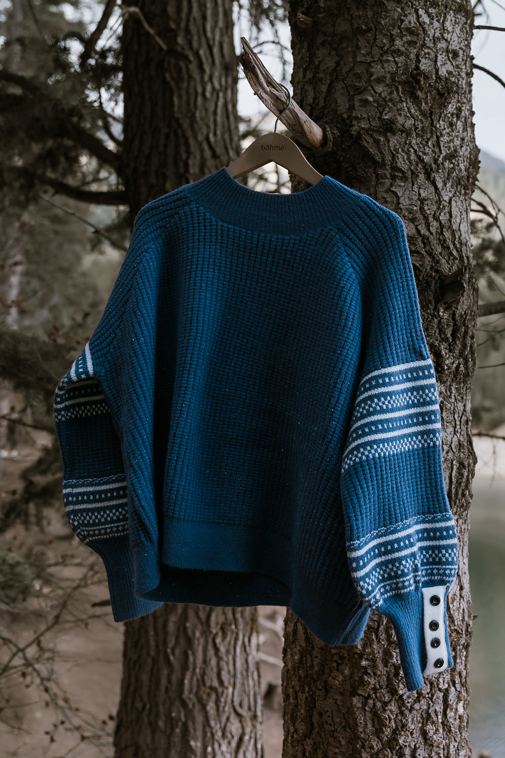 Jayda Oversized Sweater in Blue - FINAL SALE