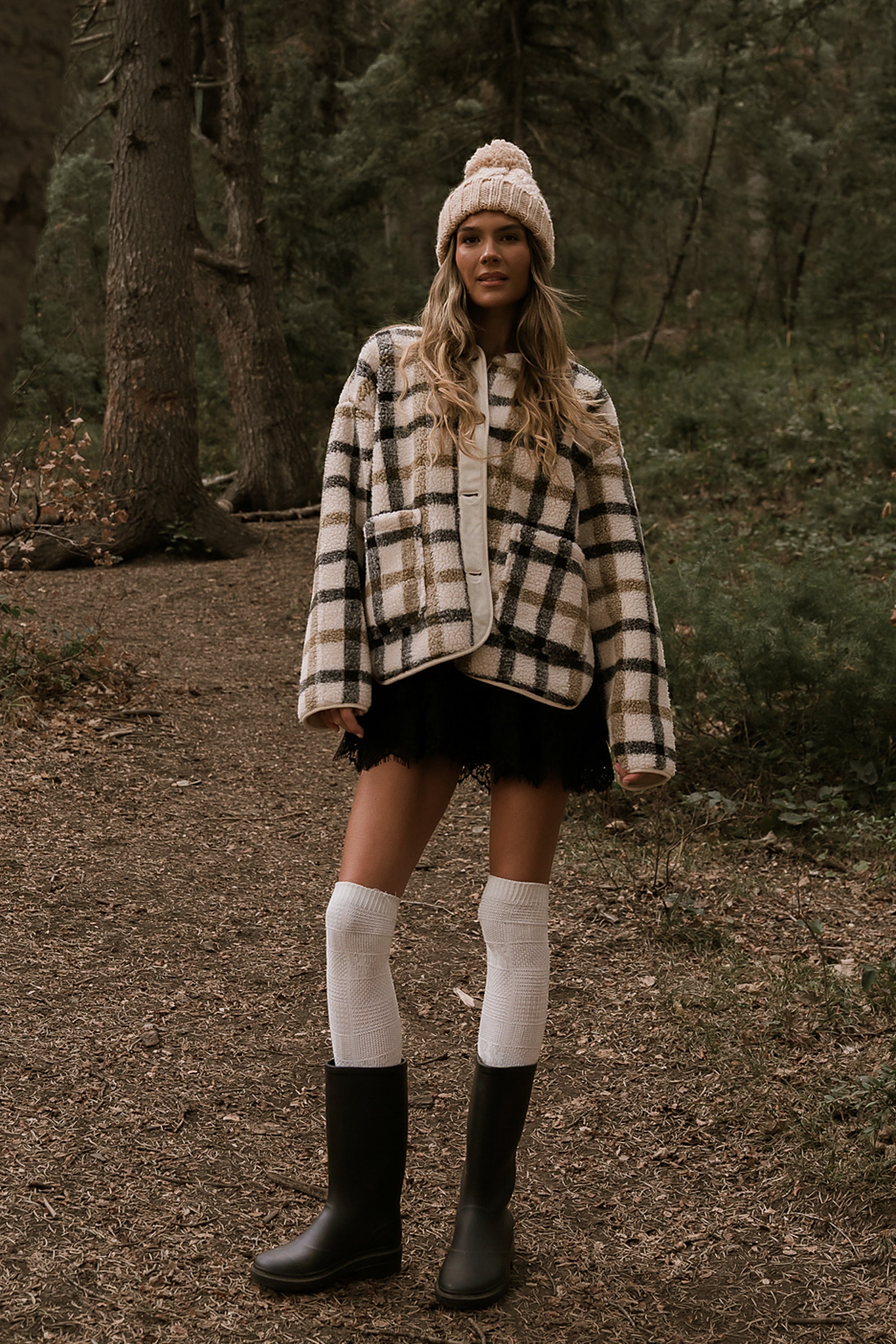 Jasper Gingham Sherpa Jacket - FINAL SALE