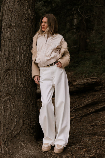 Eden Baggy Jeans in Ecru - FINAL SALE