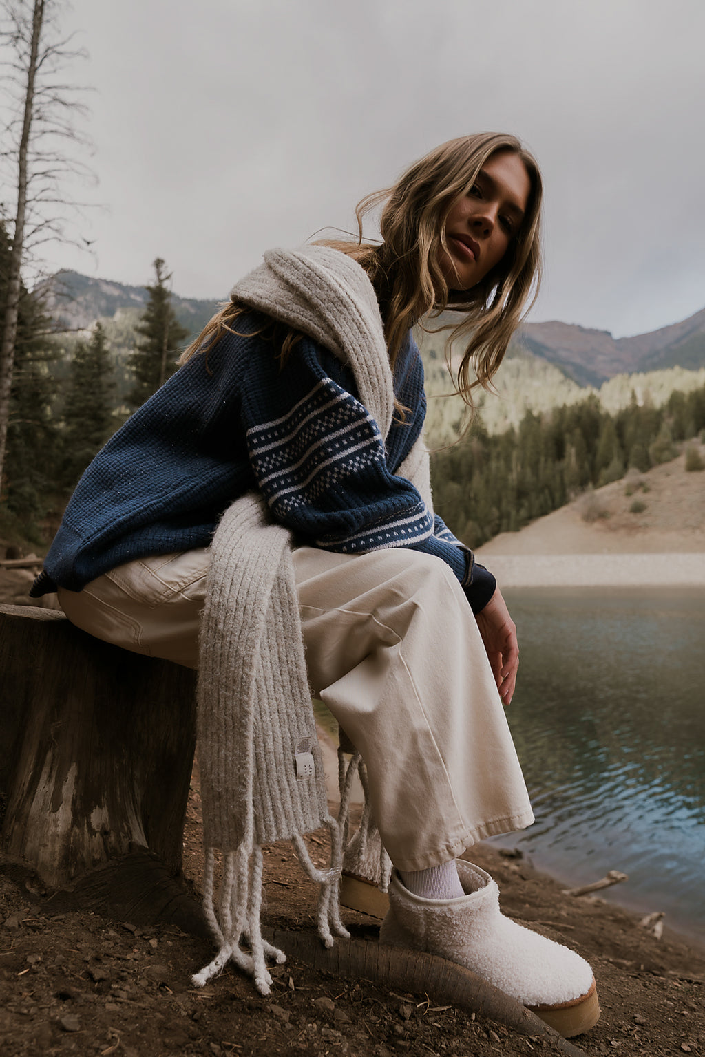 Jayda Oversized Sweater in Blue - FINAL SALE