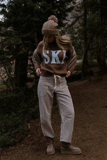 Jocelyn Barrel Jeans in Brown - FINAL SALE