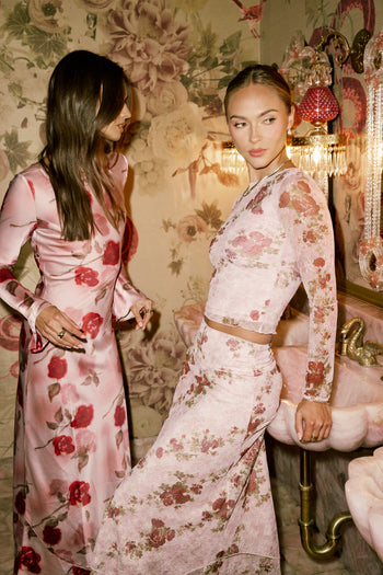 Melody Ultra Maxi Dress in Mauve