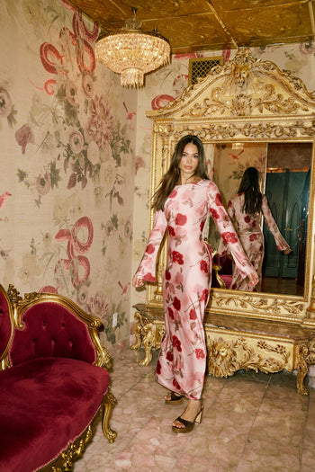 Melody Ultra Maxi Dress in Mauve