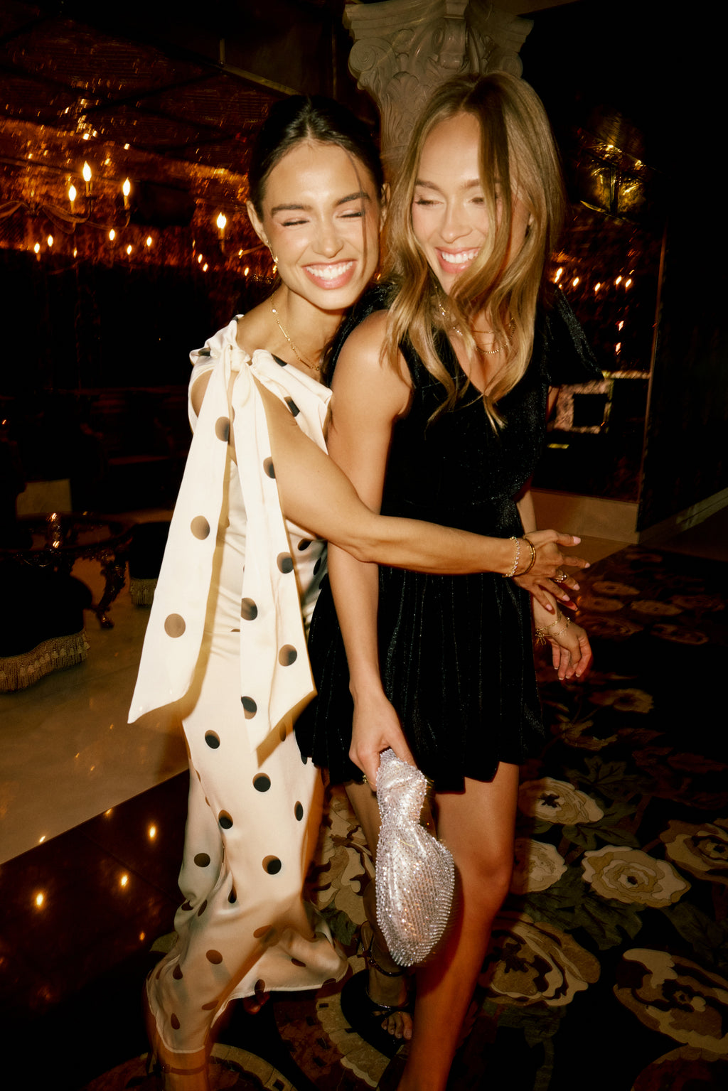 Liora Velvet Mini Dress in Black