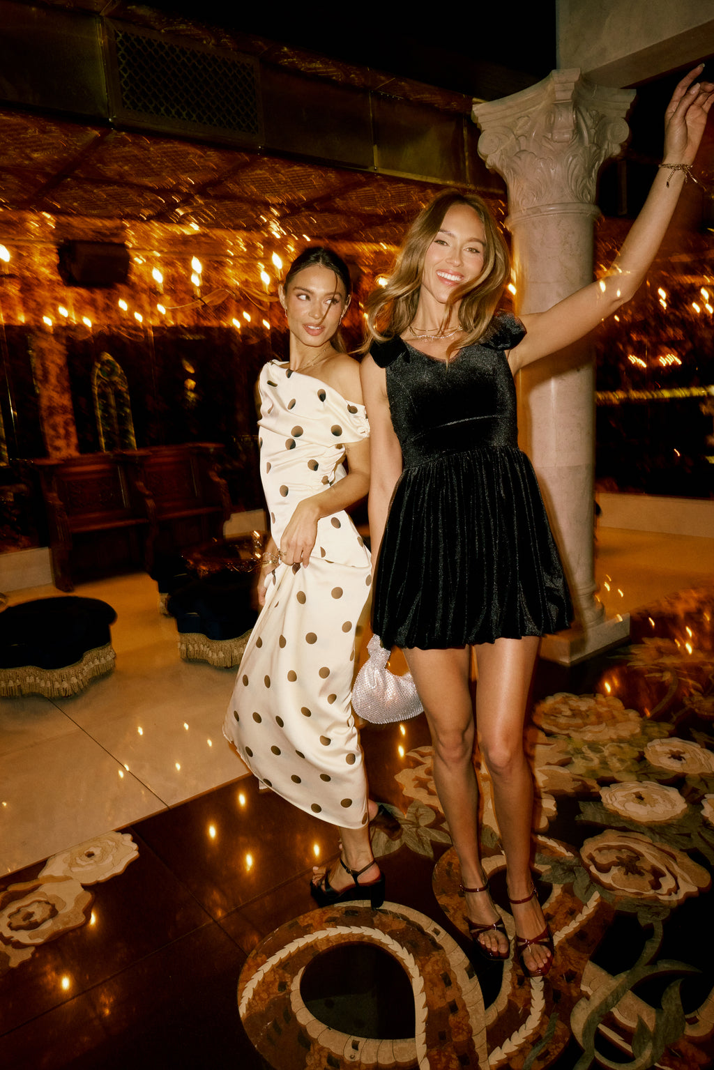 Liora Velvet Mini Dress in Black