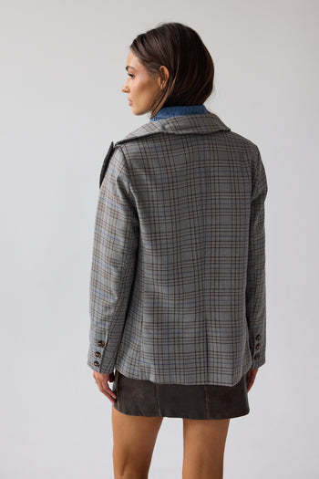 Daniel Mixed Media Blazer