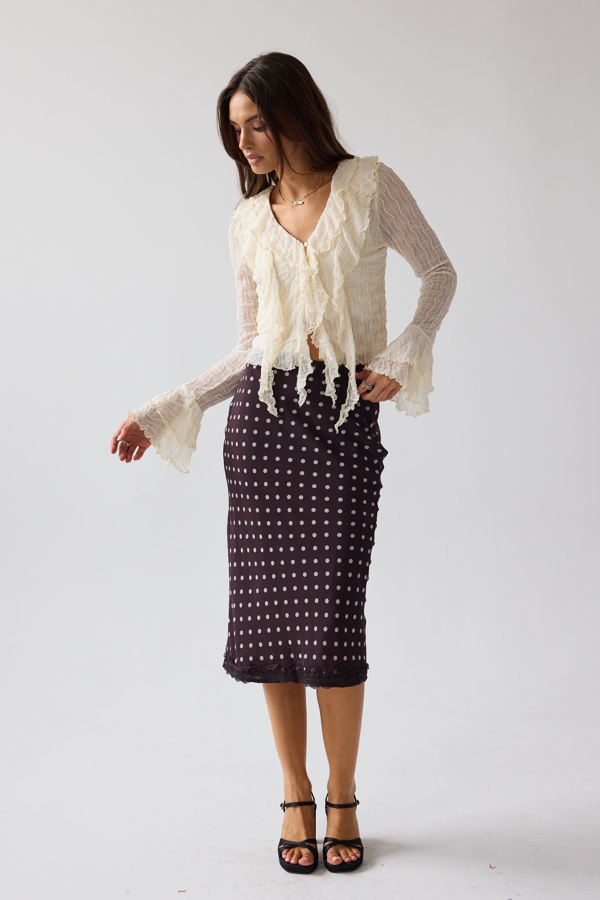 Joy Ruffle Top in Ivory - FINAL SALE