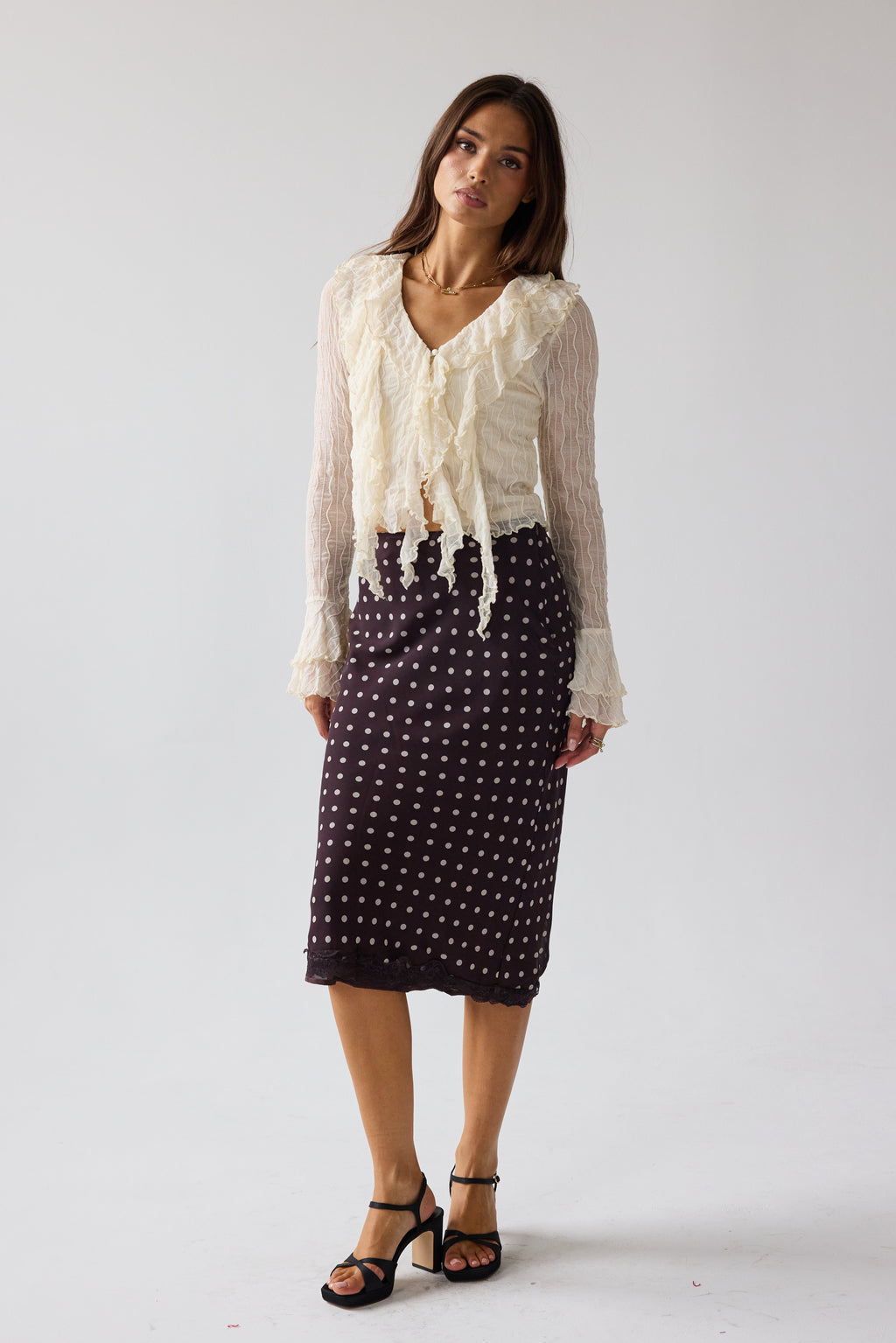 Joy Ruffle Top in Ivory - FINAL SALE