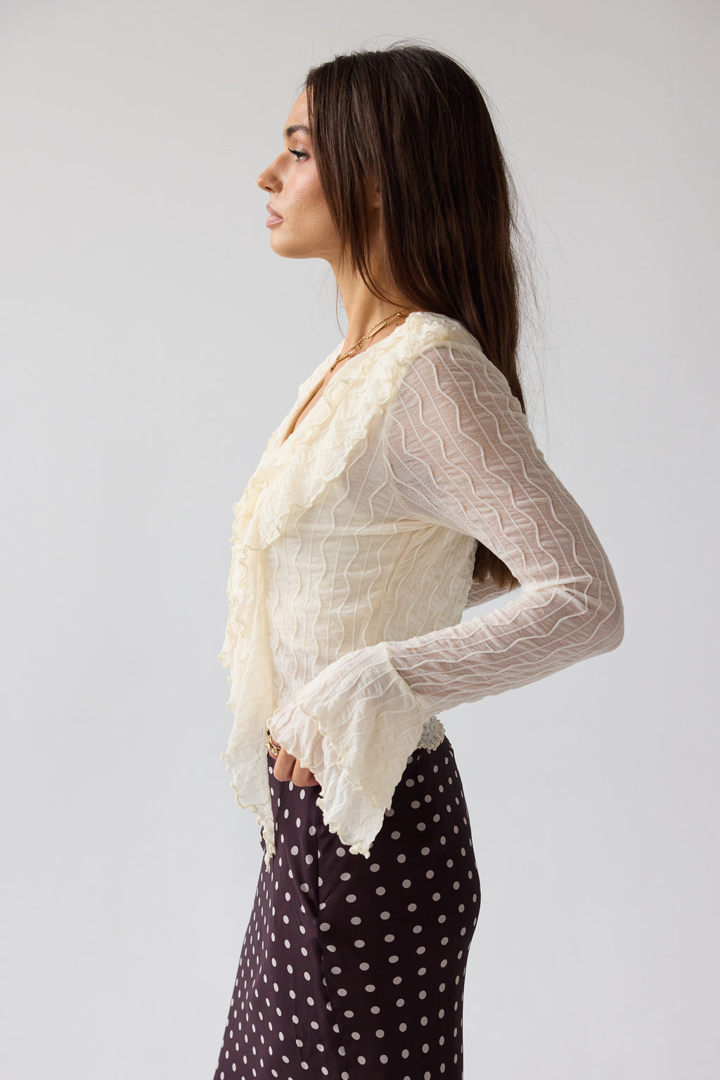 Joy Ruffle Top in Ivory - FINAL SALE