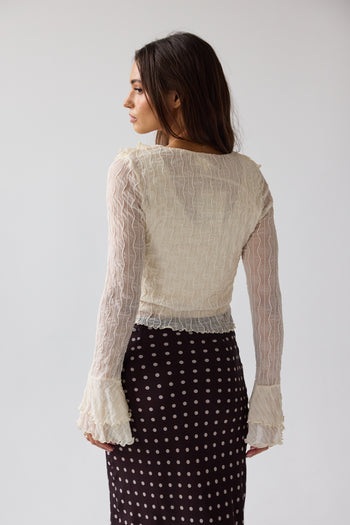 Joy Ruffle Top in Ivory - FINAL SALE