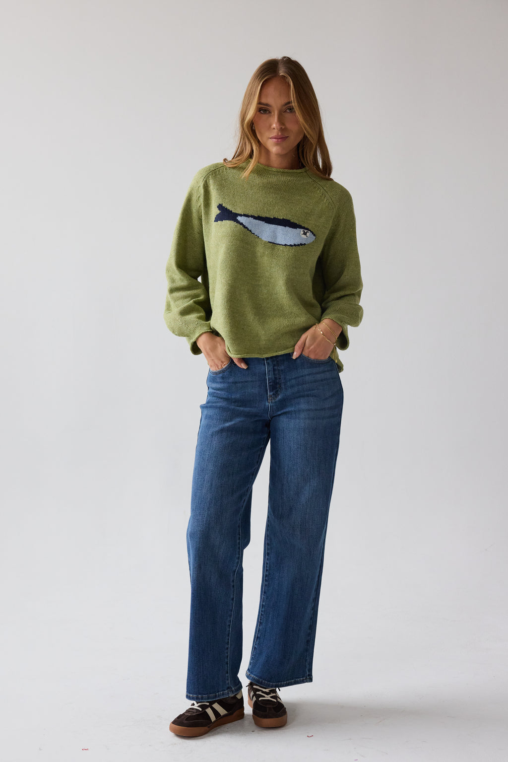 Brady Knit Sweater in Green