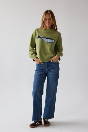 Brady Knit Sweater in Green