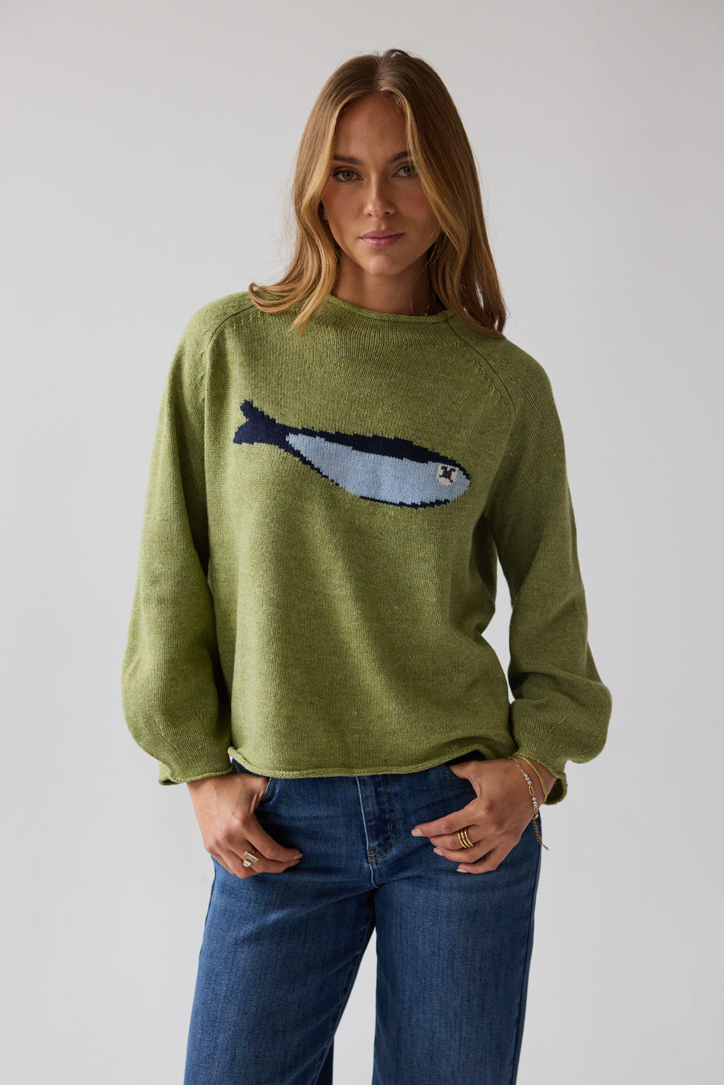 Brady Knit Sweater in Green