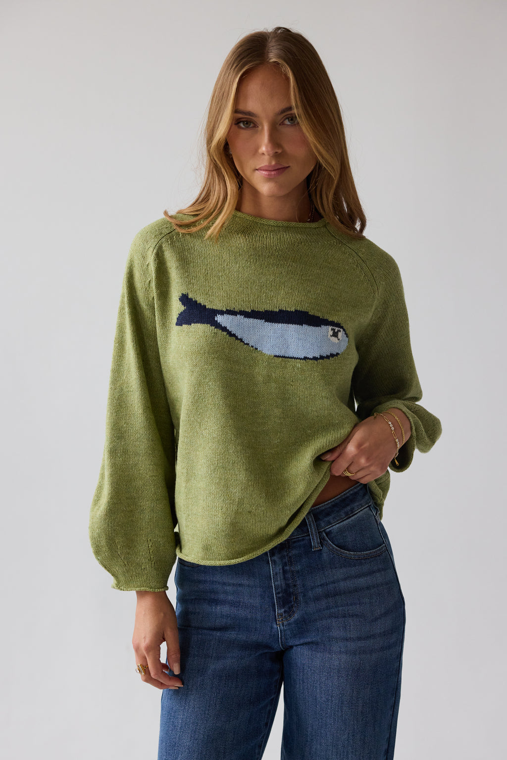 Brady Knit Sweater in Green