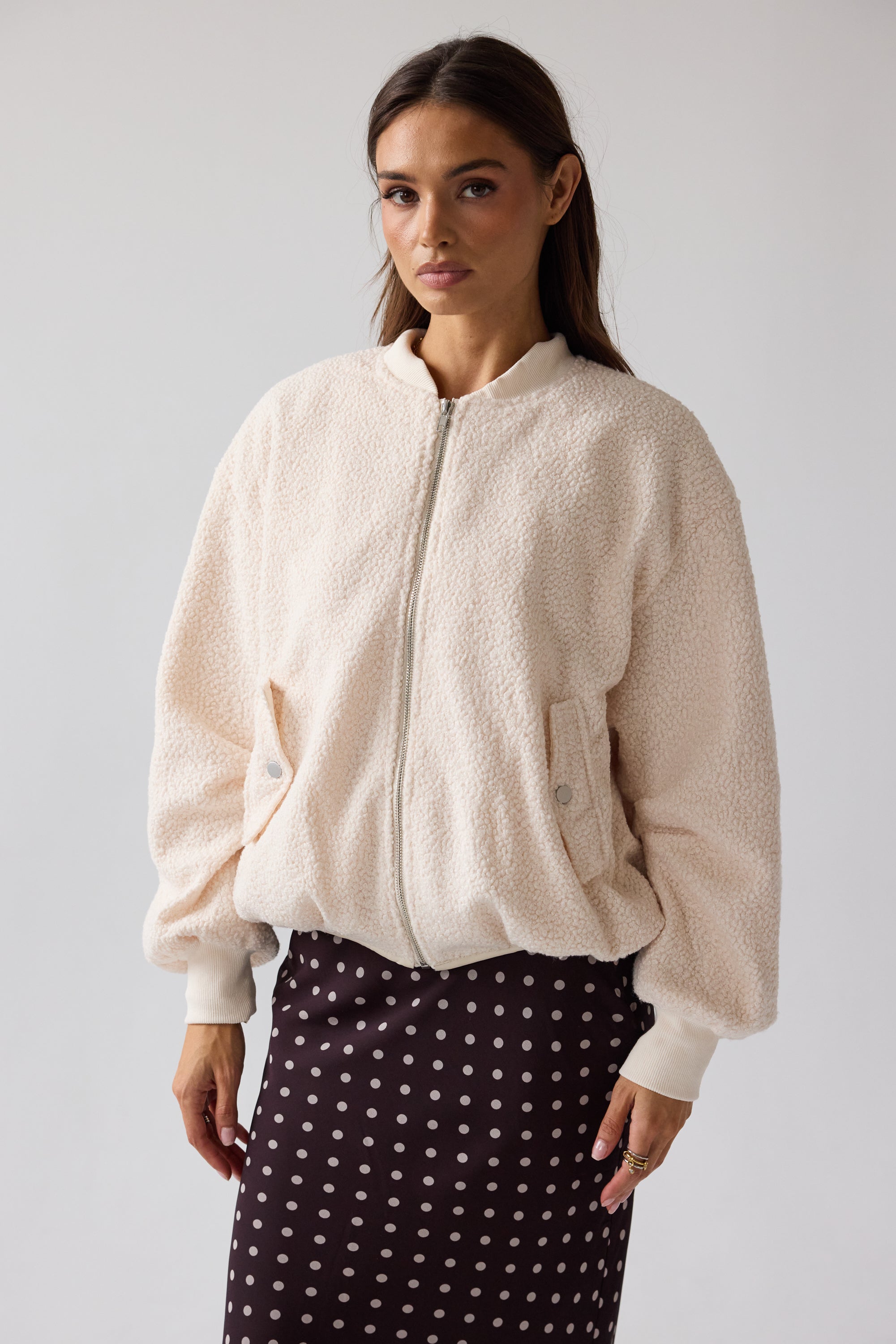 Lucie Sherpa Bomber Jacket