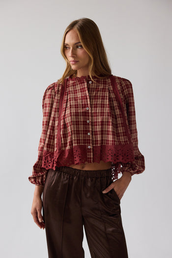 Randall Plaid Blouse