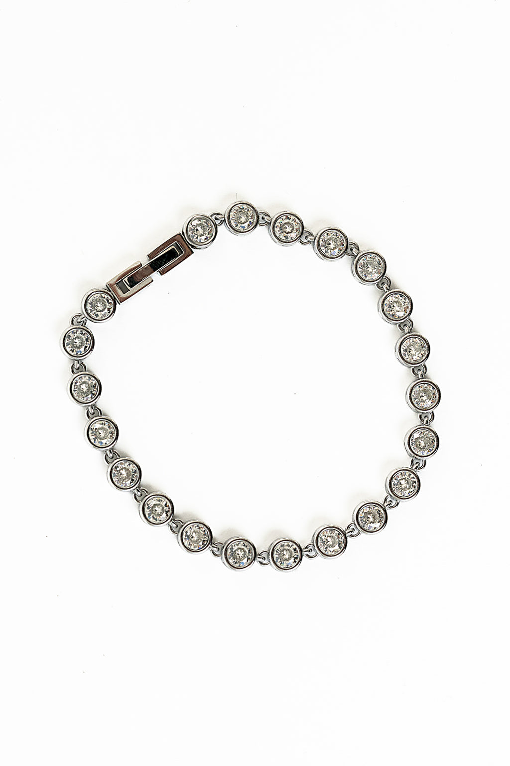 Georgie Rhinestone Bracelet in Silver