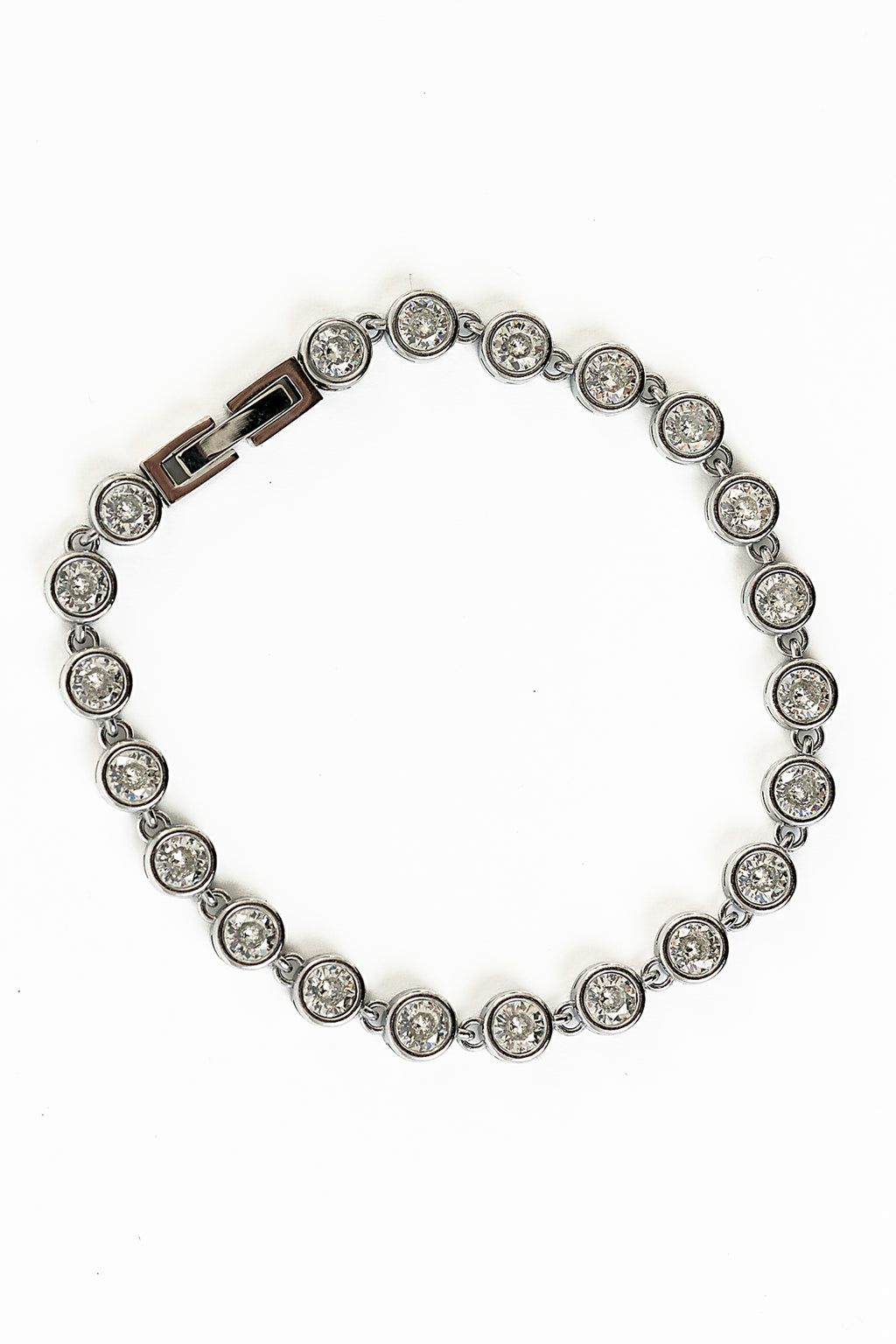Georgie Rhinestone Bracelet in Silver