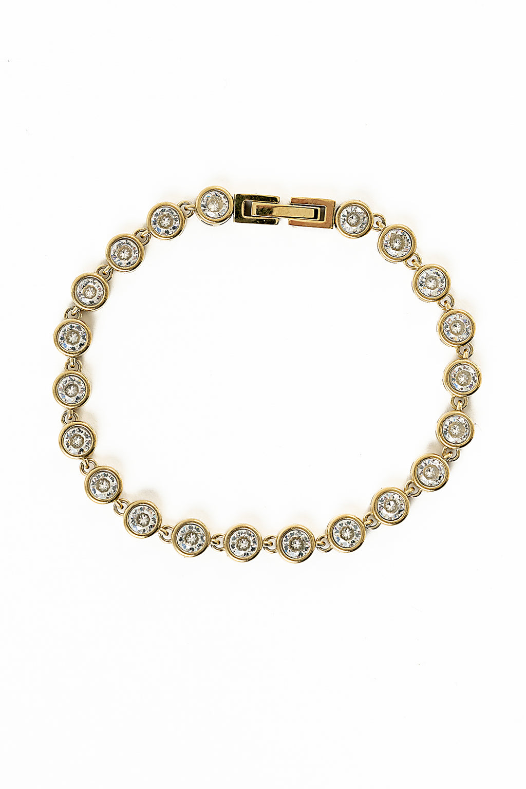 Georgie Rhinestone Bracelet in Gold