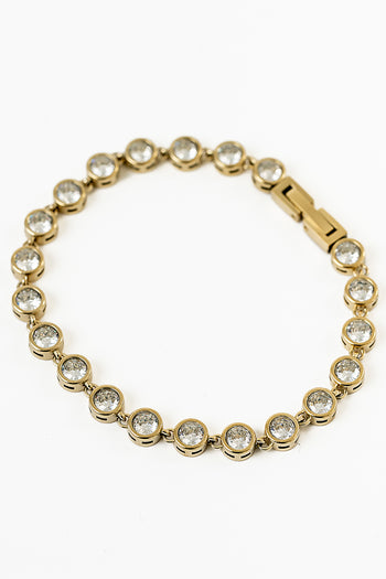 Georgie Rhinestone Bracelet in Gold
