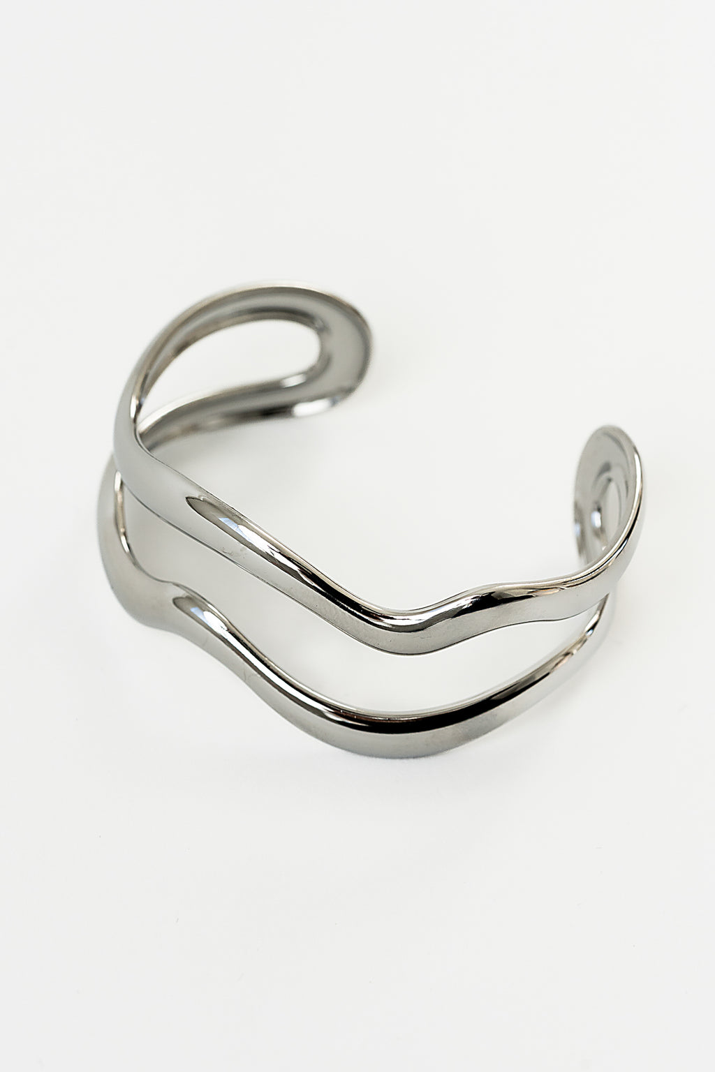Quinny Abstract Cuff in Silver