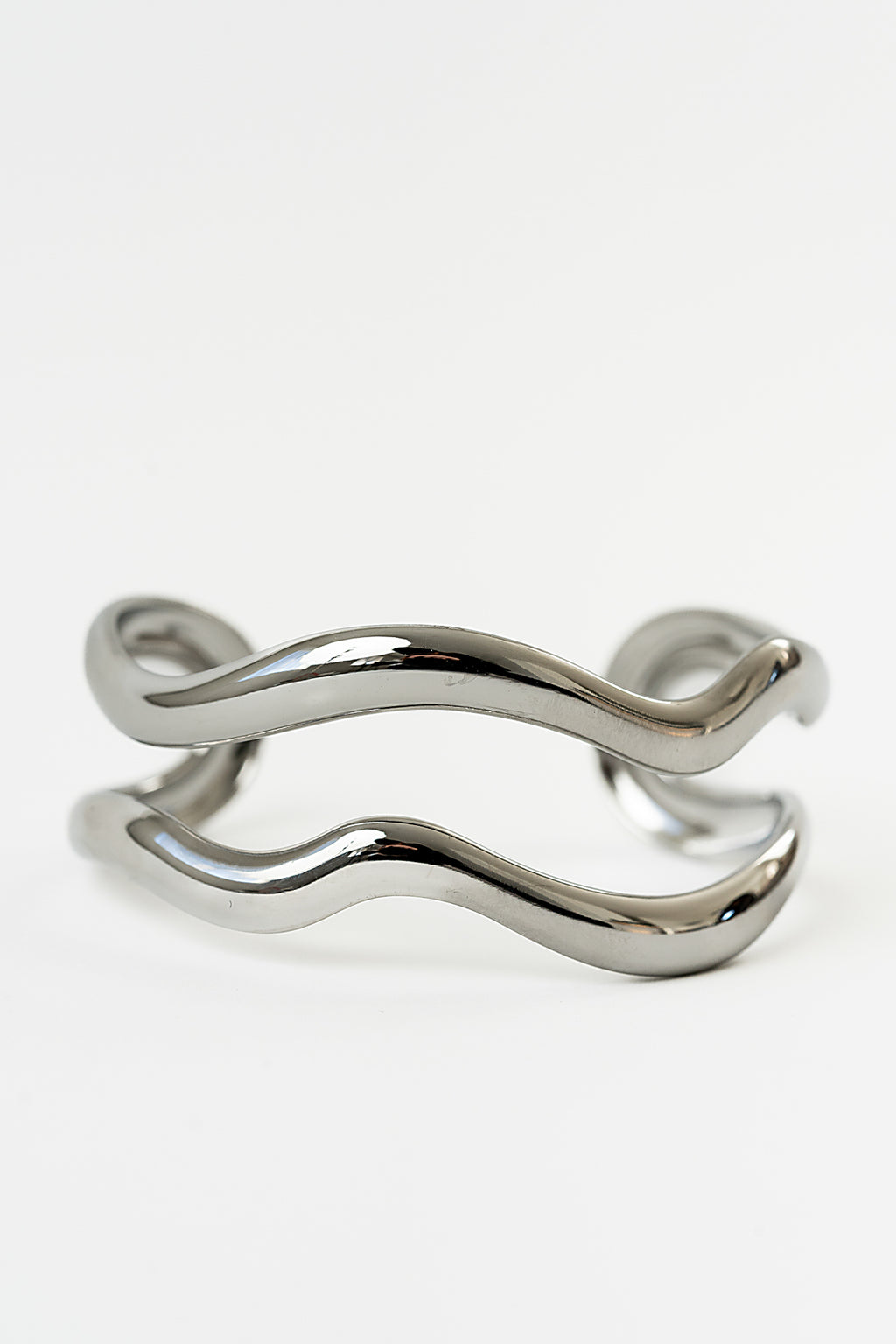 Quinny Abstract Cuff in Silver