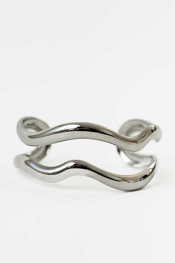 Quinny Abstract Cuff in Silver