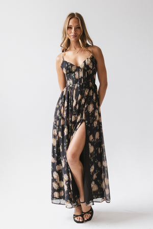 Bentley Floral Maxi Dress in Navy