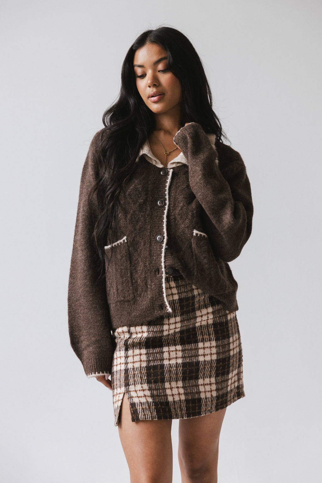 Brody Contrast Cardigan - FINAL SALE