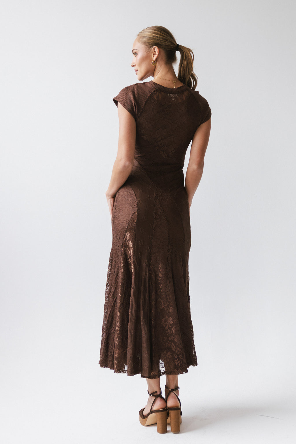 Kameron Lace Maxi Dress in Brown Kameron Lace Maxi Dress in Brown
