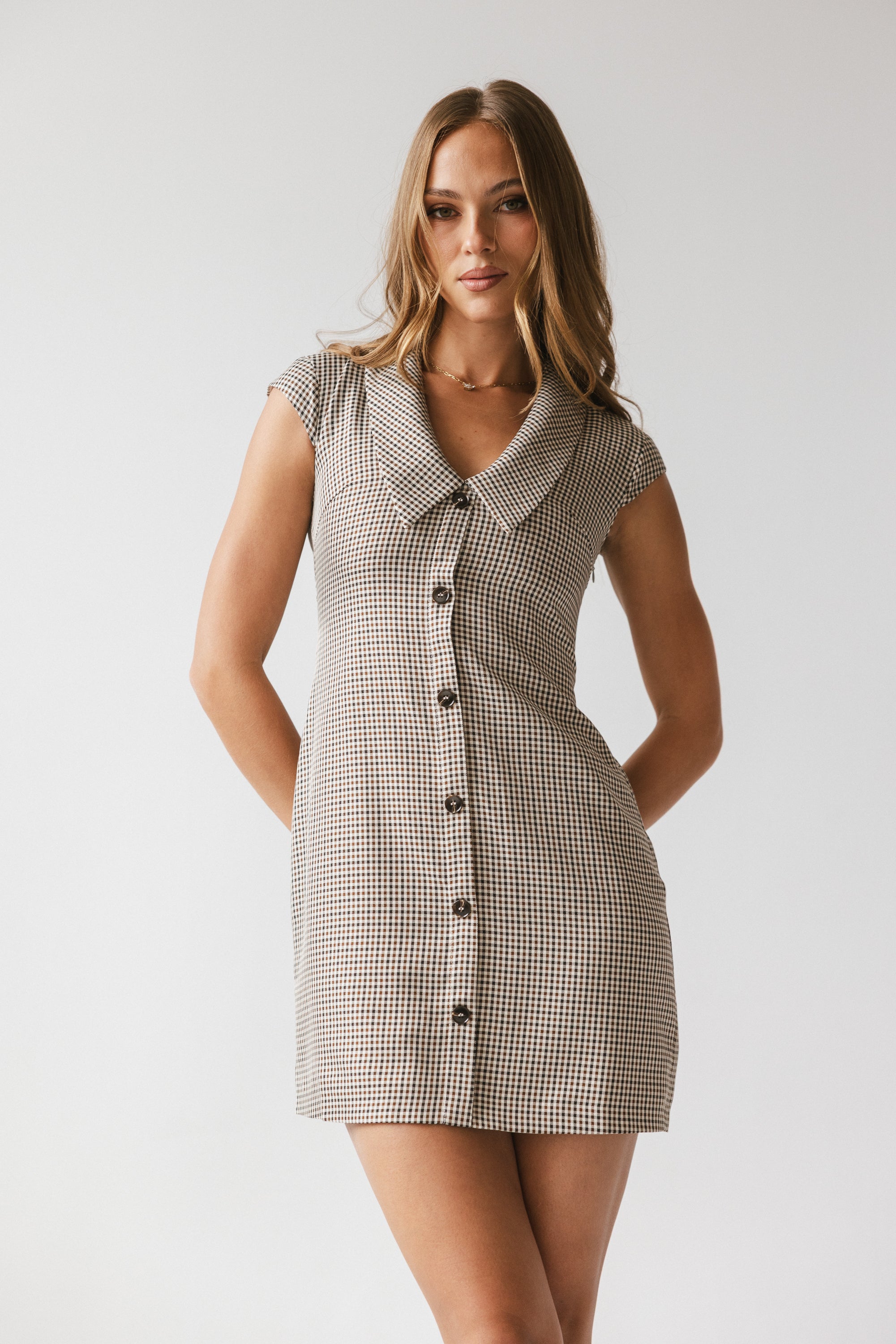 böhme Mckenna Plaid Mini Dress in Burgundy Size XS, Non Stretch Material