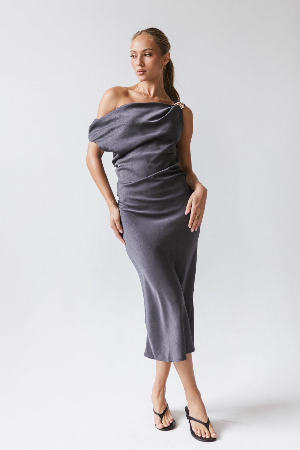 navy a line midi dress Ellie A Line Midi Dress