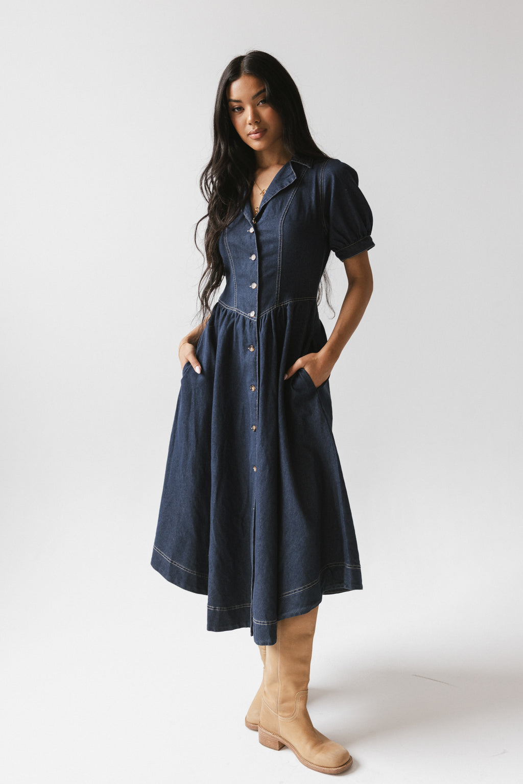 Ivan Denim Midi Dress - FINAL SALE Ivan Denim Midi Dress - FINAL SALE