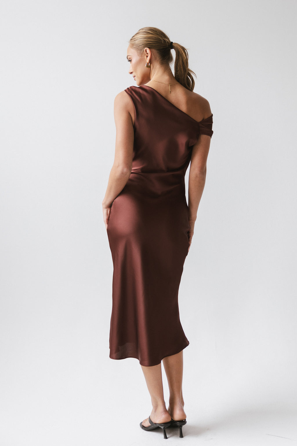satin midi dress casual Perfect Day Satin Midi Dress Blush