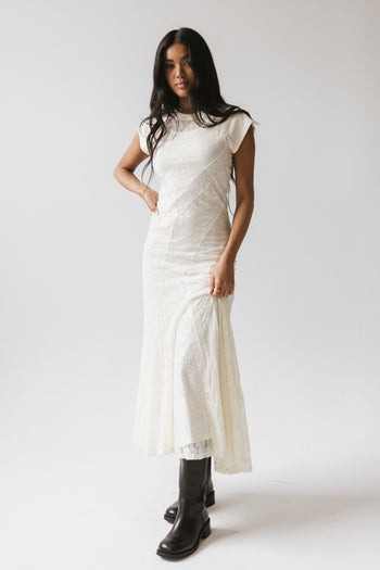 Kameron Lace Maxi Dress in Cream