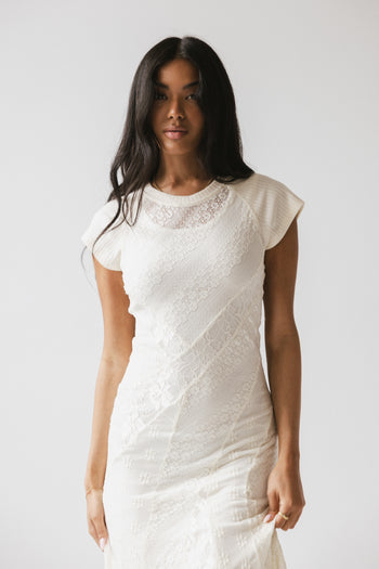 Kameron Lace Maxi Dress in Cream