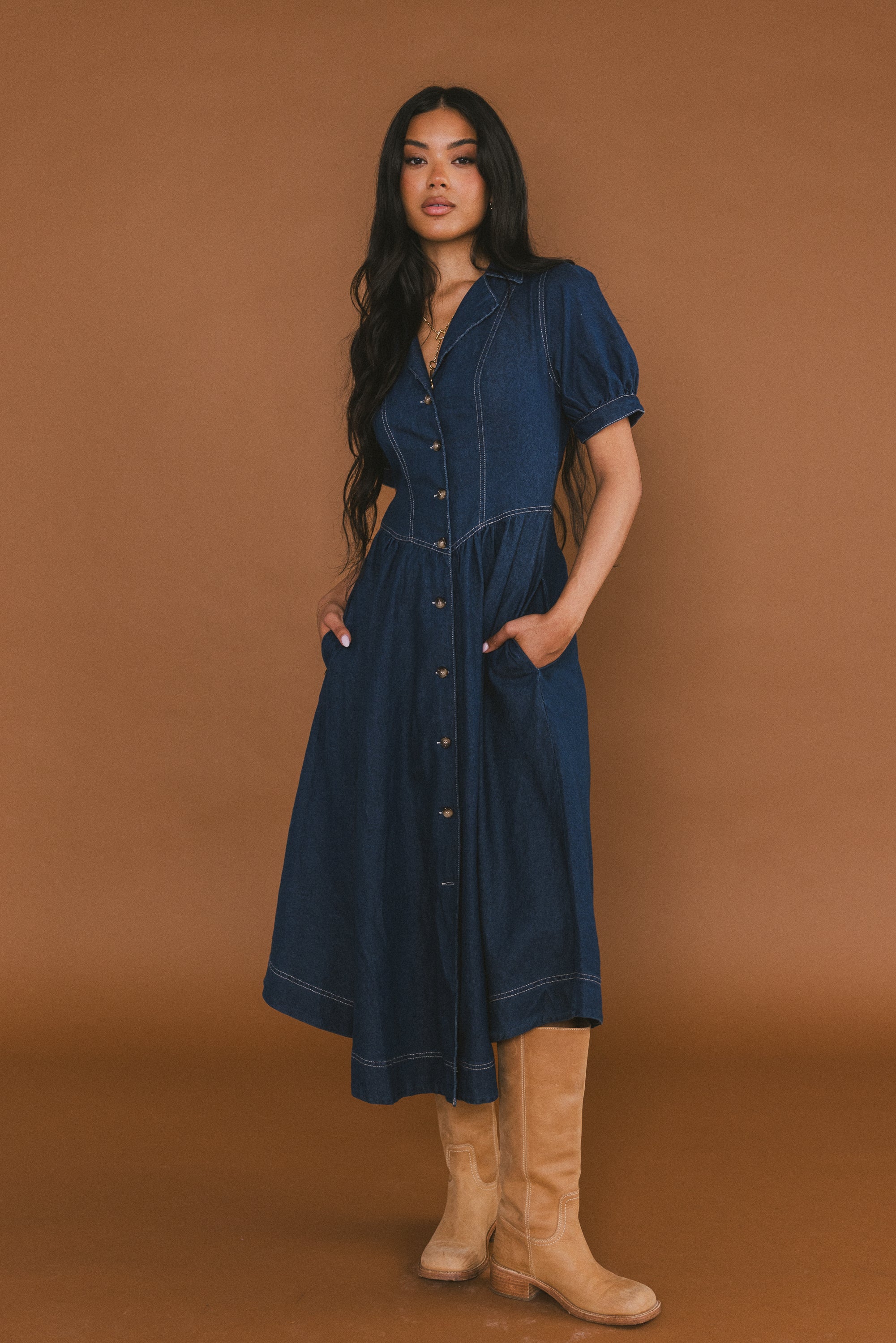 Ivan Denim Midi Dress