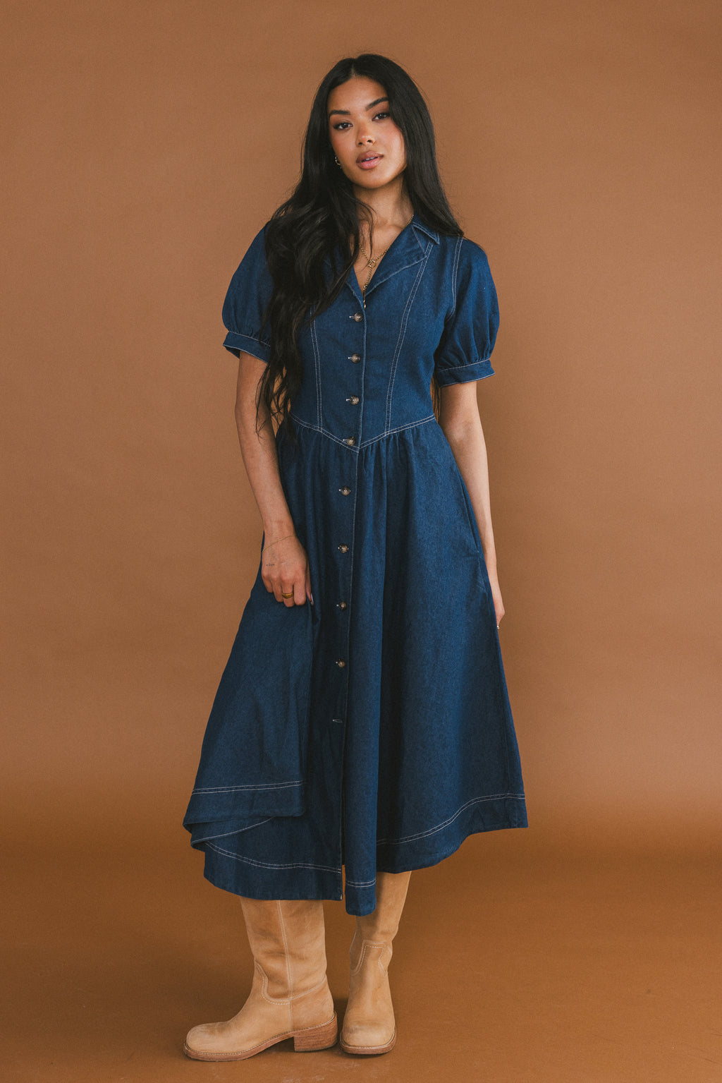 Ivan Denim Midi Dress - FINAL SALE