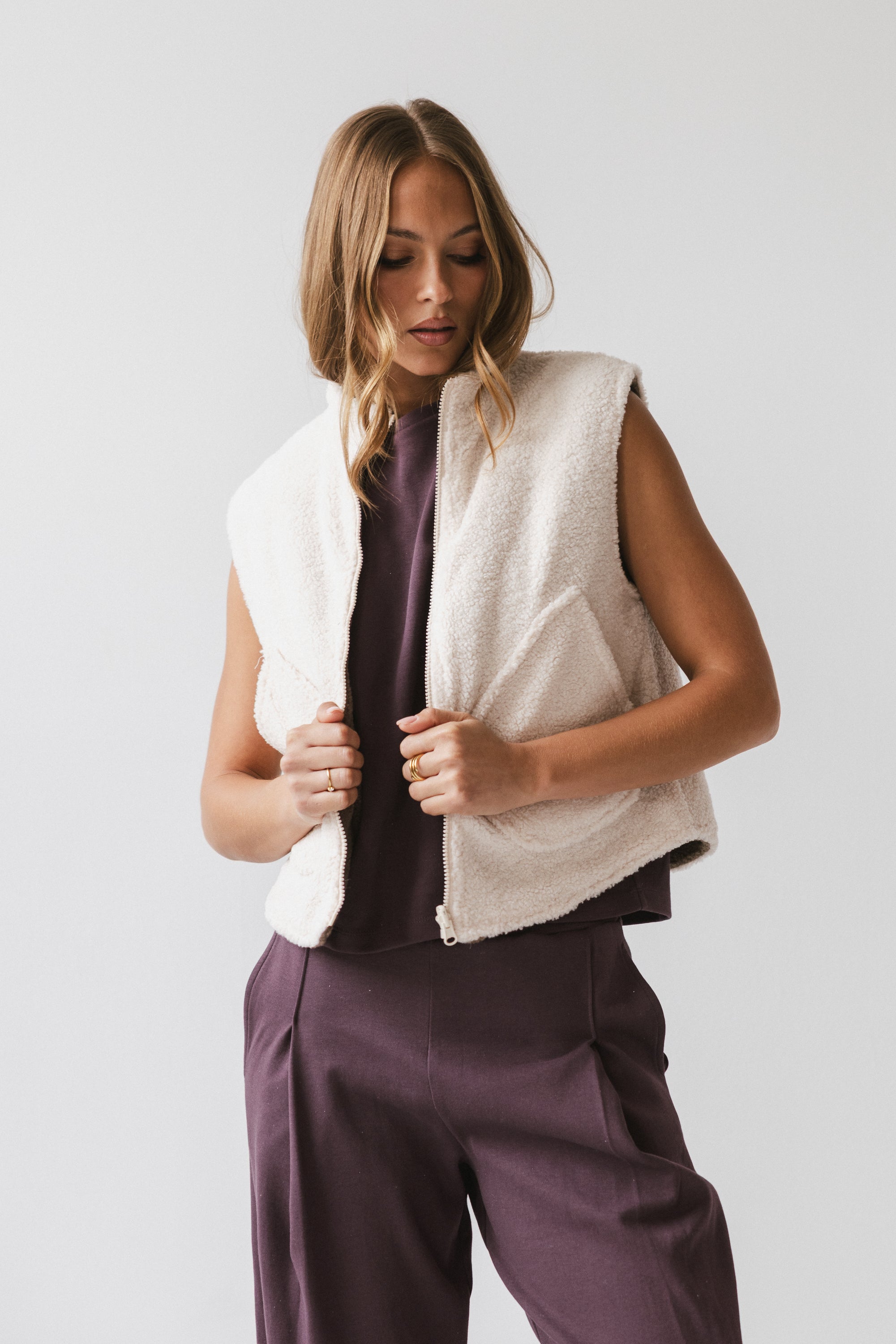 Maddox Reversible Sherpa Vest - FINAL SALE