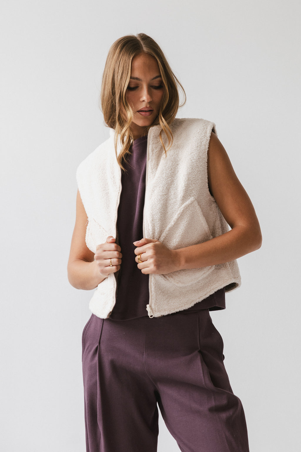 Maddox Reversible Sherpa Vest - FINAL SALE