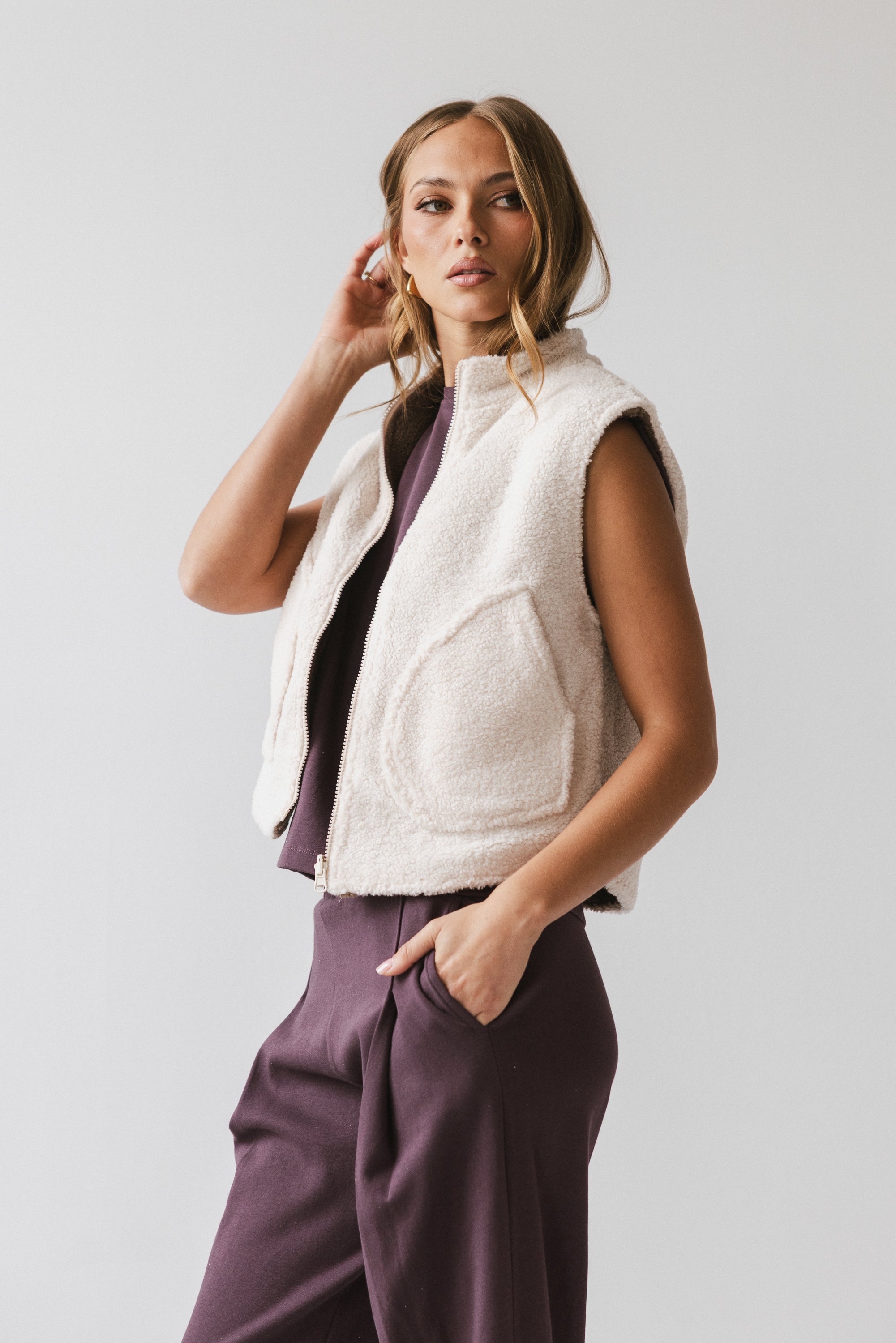 Maddox Reversible Sherpa Vest - FINAL SALE
