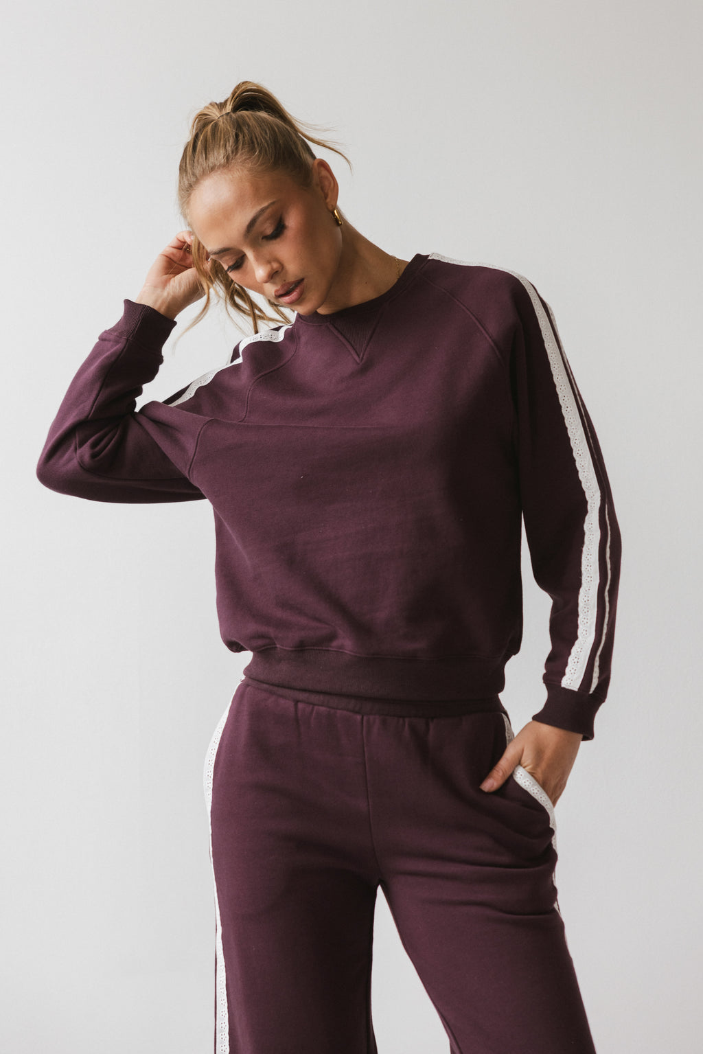 Mickey Sweatshirt in Burgundy - FINAL SALE
