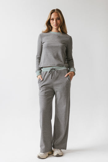 April Striped Pants in Grey - FINAL SALE
