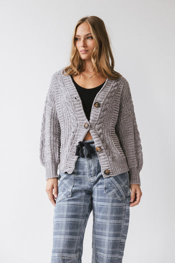 Brett Oversized Cardigan in Grey - FINAL SALE