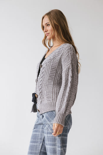 Brett Oversized Cardigan in Grey - FINAL SALE