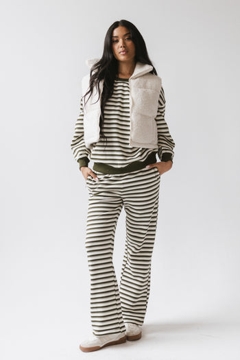 striped pants with pockets